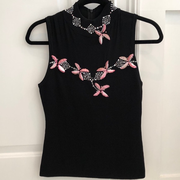 Leo Guy Black Sleeveless Top M/L - Picture 1 of 7